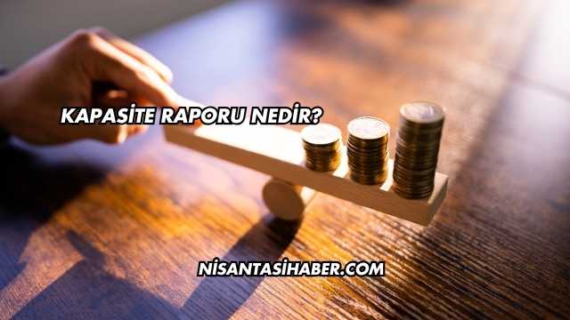 Kapasite Raporu Nedir?