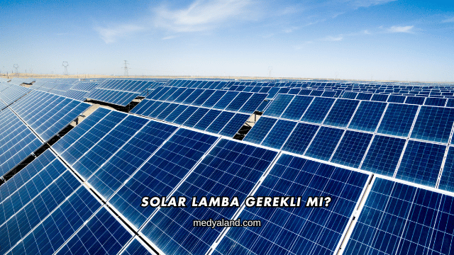 Solar Lamba Gerekli mi?